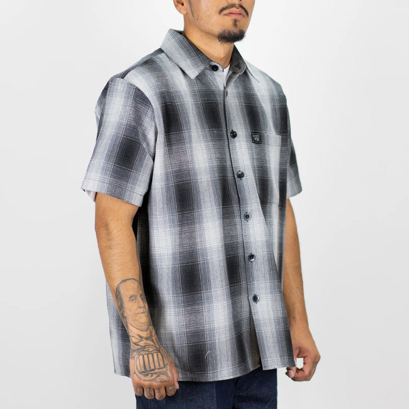 Load image into Gallery viewer, FB County Short Sleeve Checker Flannel Button Up Shirt
