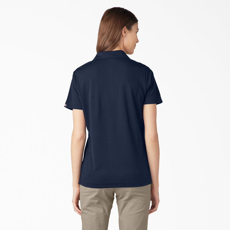 Load image into Gallery viewer, Dickies Women&#39;s Short Sleeve Performance Polo Night Navy - Back
