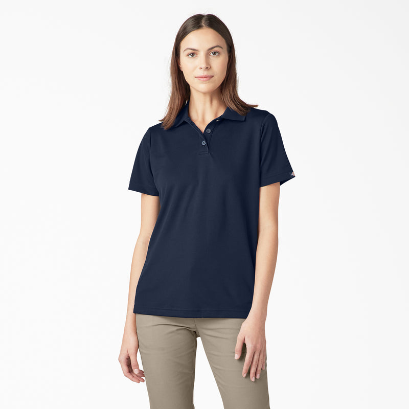 Load image into Gallery viewer, Dickies Women&#39;s Short Sleeve Performance Polo Night Navy - Front
