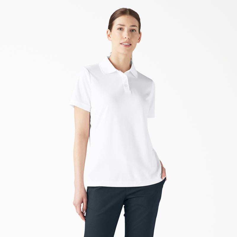 Load image into Gallery viewer, Dickies Women&#39;s Short Sleeve Performance Polo White - Front
