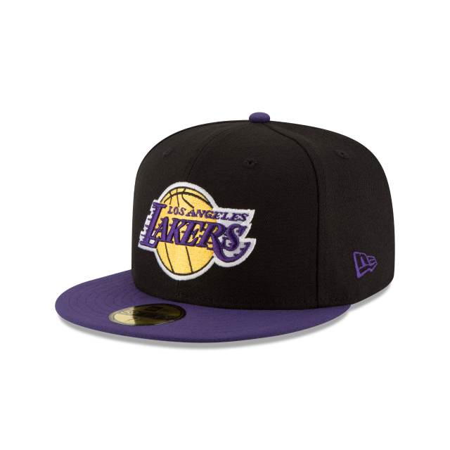 Load image into Gallery viewer, New Era LA Lakers 2Tone 59Fifty Fitted - Black &amp; Purple - Left
