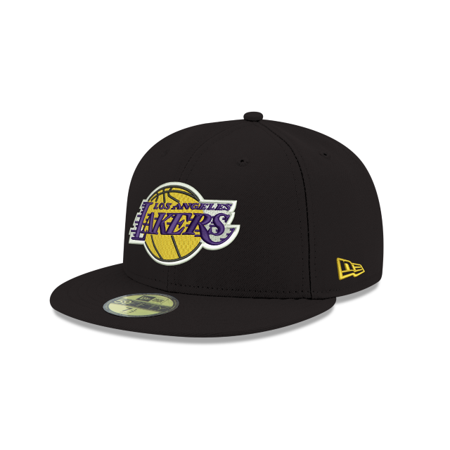 Load image into Gallery viewer, New Era LA Lakers 59Fifty Fitted - Black - Left
