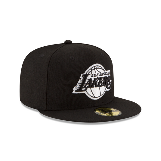 New Era LA Lakers 59Fifty Fitted - Black & White - Right