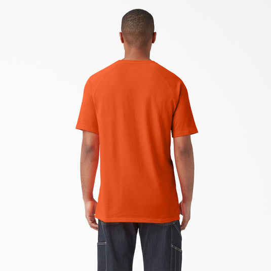 Dickies Short Sleeve Temp-iQ® Pocket Tee - Neon Orange - Back