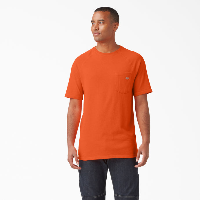 Dickies Short Sleeve Temp-iQ® Pocket Tee - Neon Orange - Front