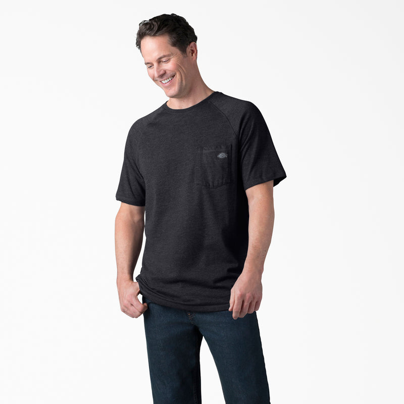 Load image into Gallery viewer, Dickies Short Sleeve Temp-iQ® Pocket Tee Knit Black Heather
