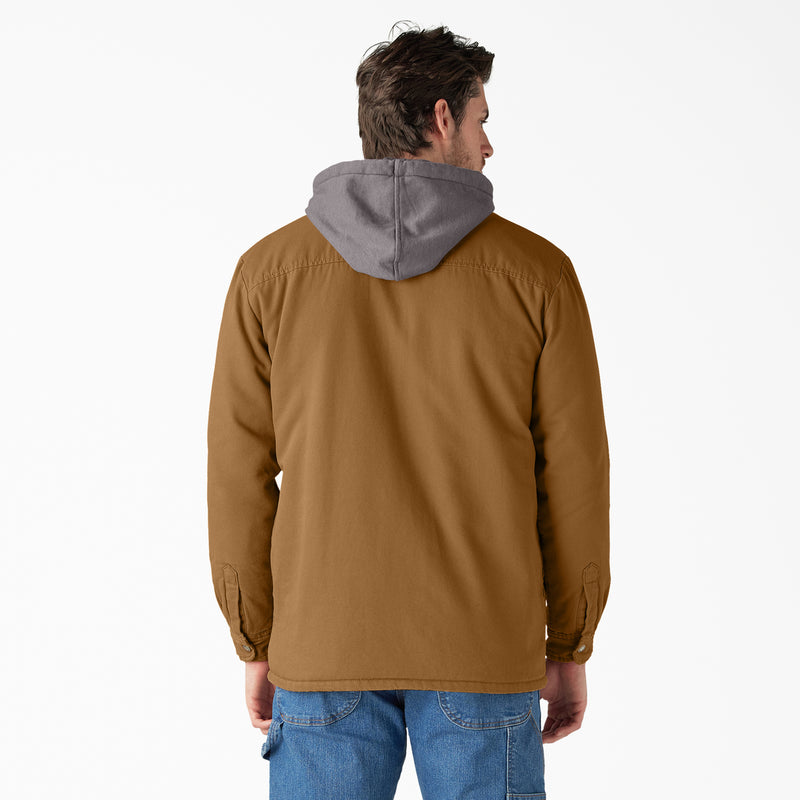 Load image into Gallery viewer, Dickies Hooded Duck Shirt Jack Brown Duck - Back
