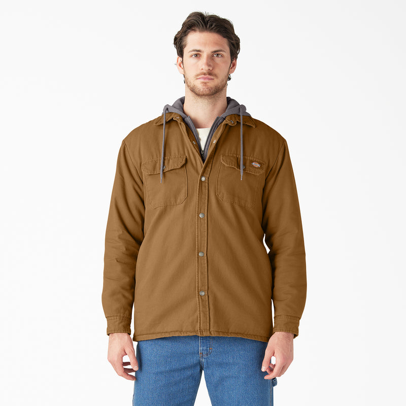 Load image into Gallery viewer, Dickies Hooded Duck Shirt Jack Brown Duck - Front
