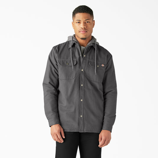 Dickies Hooded Duck Shirt Jack Slate Gray - Front