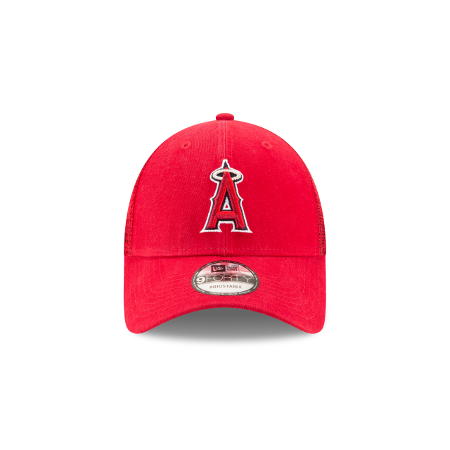 Load image into Gallery viewer, New Era LA Angels 9Forty Snapback Trucker - Red - Front
