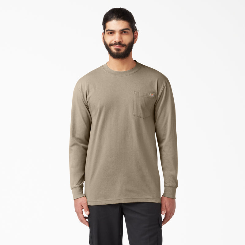 Load image into Gallery viewer, Dickies Long Sleeve Heavyweight Pocket Tee Desert Sand
