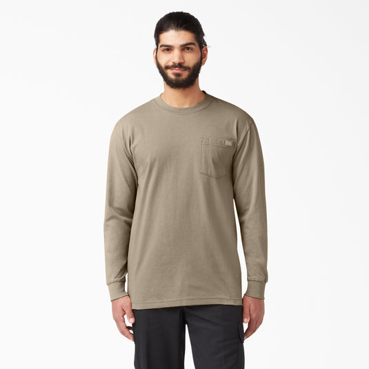 Dickies Long Sleeve Heavyweight Pocket Tee Desert Sand