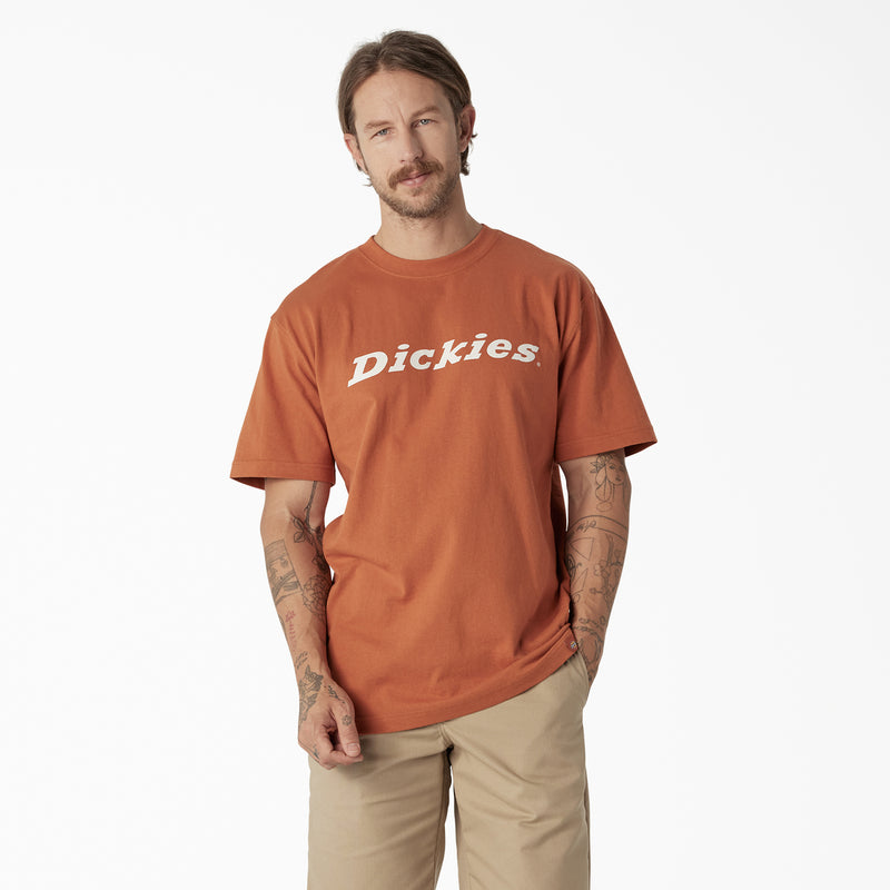 Load image into Gallery viewer, Dickies Short Sleeve Heavyweight Wordmark Tee Copper
