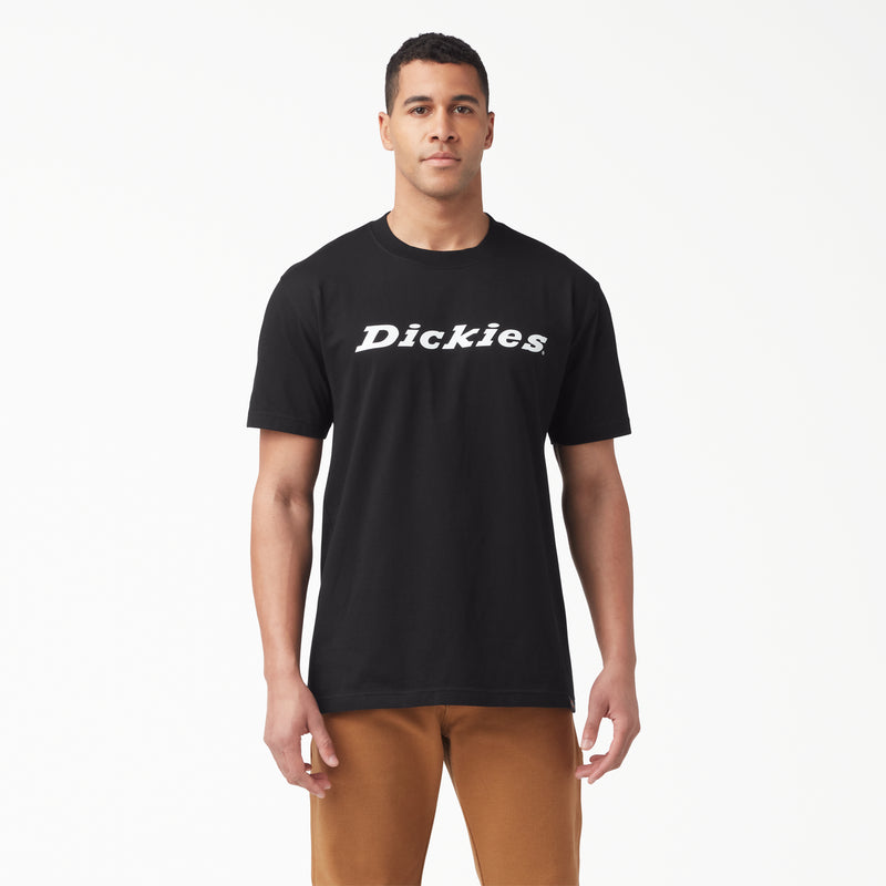 Load image into Gallery viewer, Dickies Short Sleeve Heavyweight Wordmark Tee Knit Black
