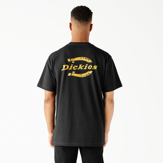 Dickies Short Sleeve Heavyweight Horseshoe Logo Tee Knit Black - Back