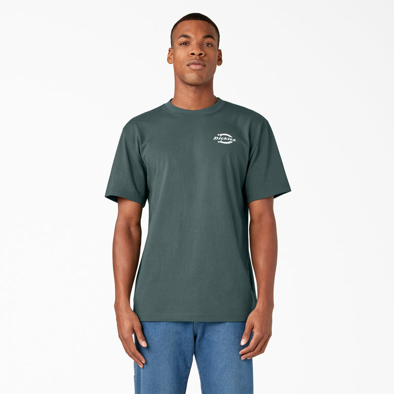 Load image into Gallery viewer, Dickies Short Sleeve Heavyweight Horseshoe Logo Tee Lincoln Green - Front
