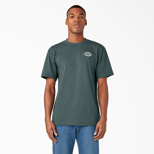 Dickies Short Sleeve Heavyweight Horseshoe Logo Tee Lincoln Green - Front