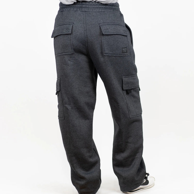 Load image into Gallery viewer, FB County Heavyweight Baggy Cargo Sweatpants - Charcoal - Back
